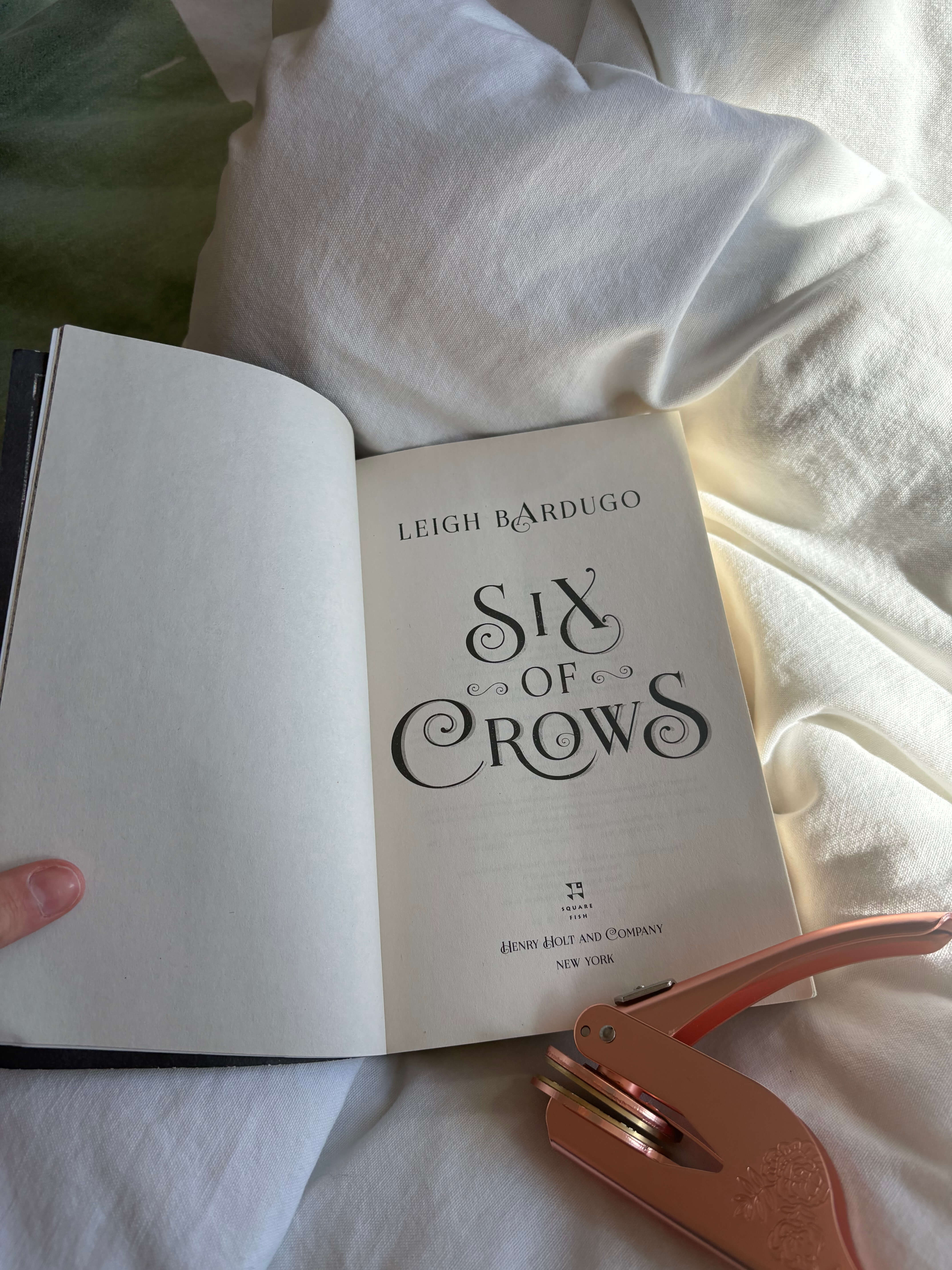 Six of Crows book open