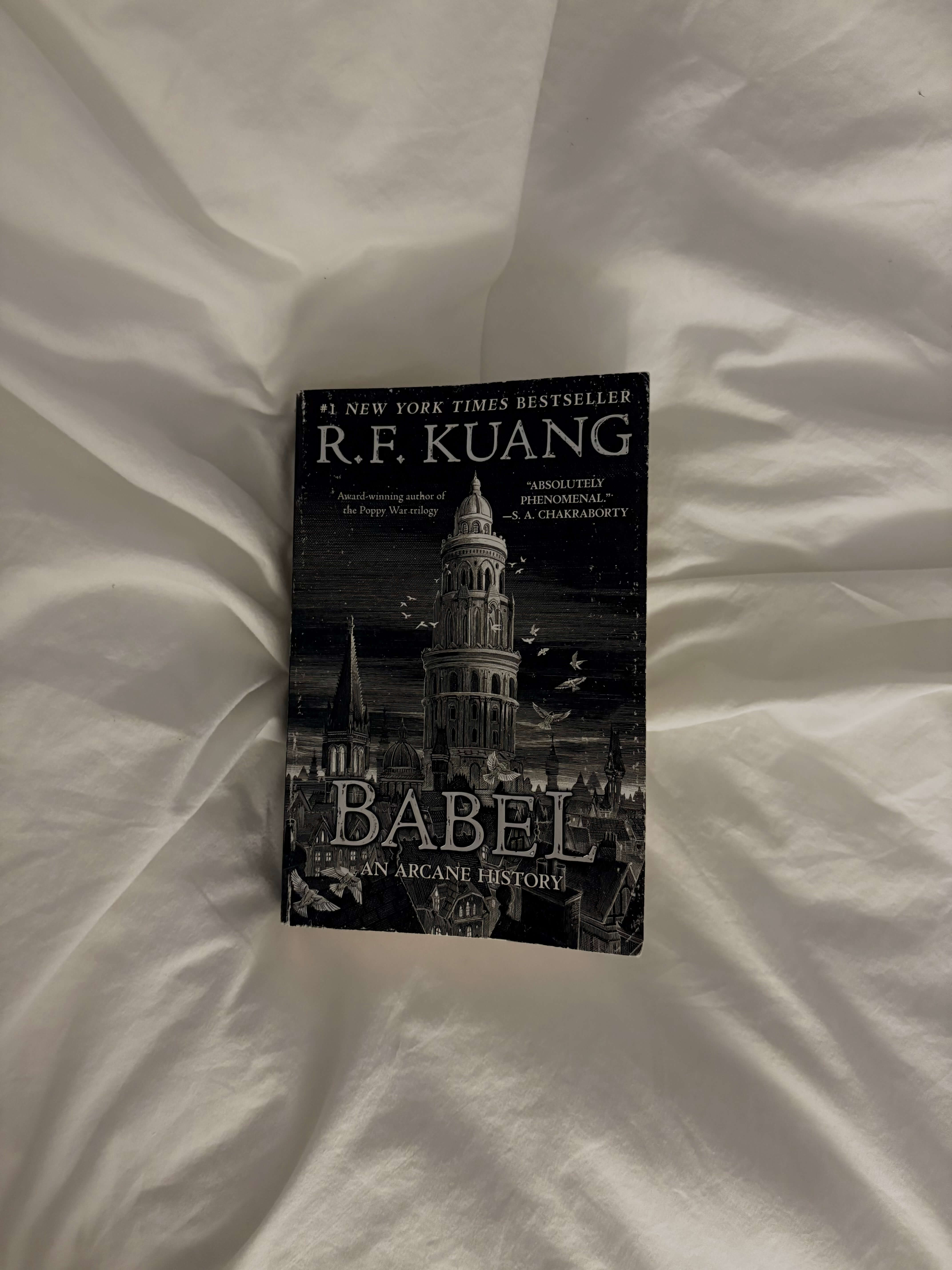 Babel Book on bed