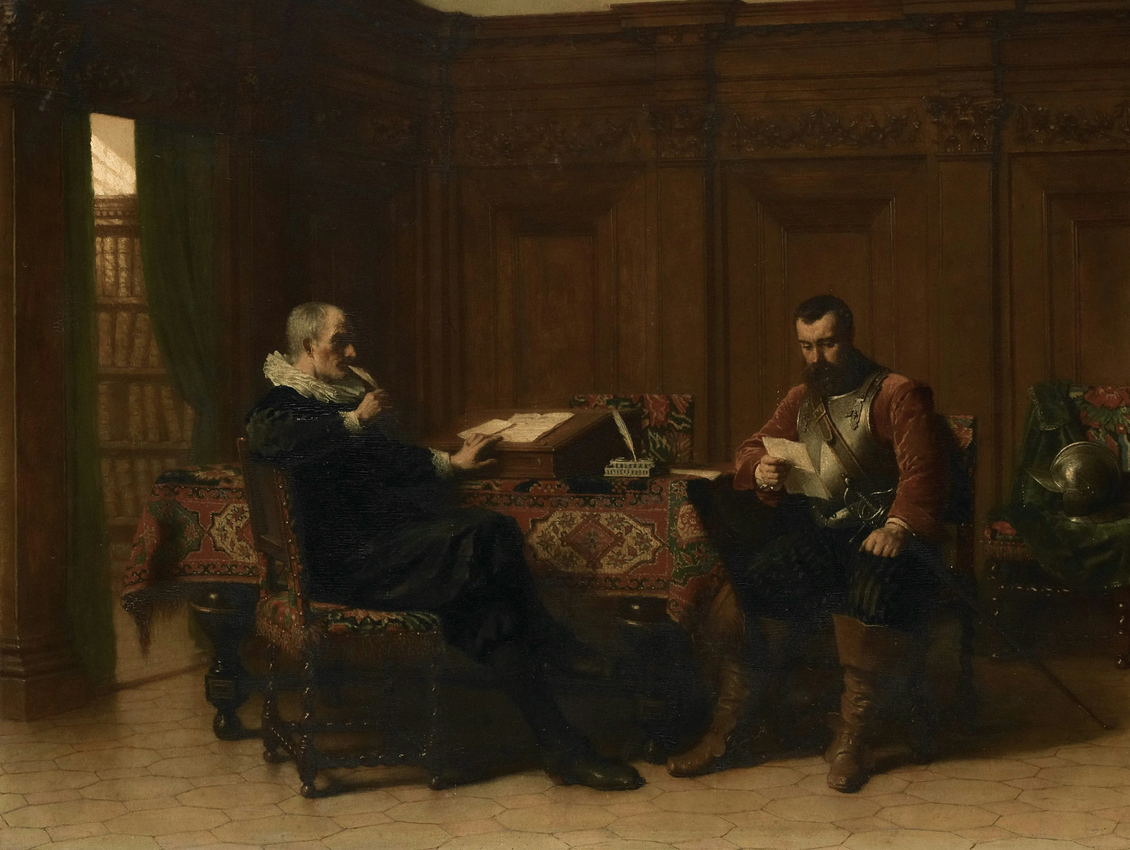 Lalie Lours (Best Teen Book Review Site) victorian painting of men in an office